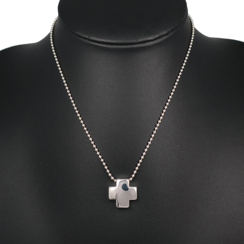 TIFFANY&Co. Römisches Kreuz Halskette Kugelkette Silber925 Kreuz 13,6g Damen Gebraucht