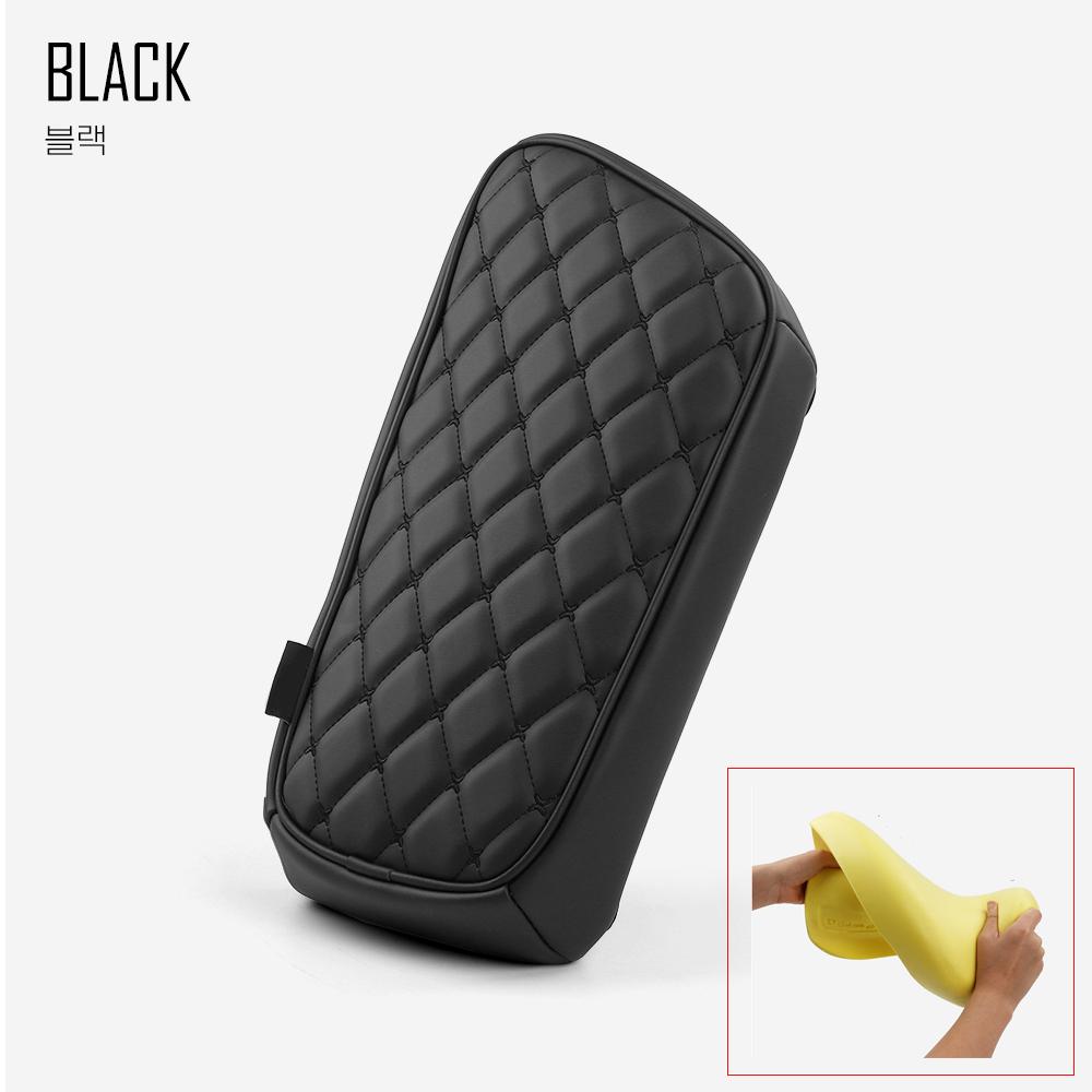 Black Anti-Slip Soft Leather Car Center Console Armrest Pad Cover  For Kia EV6 -2025 LHD