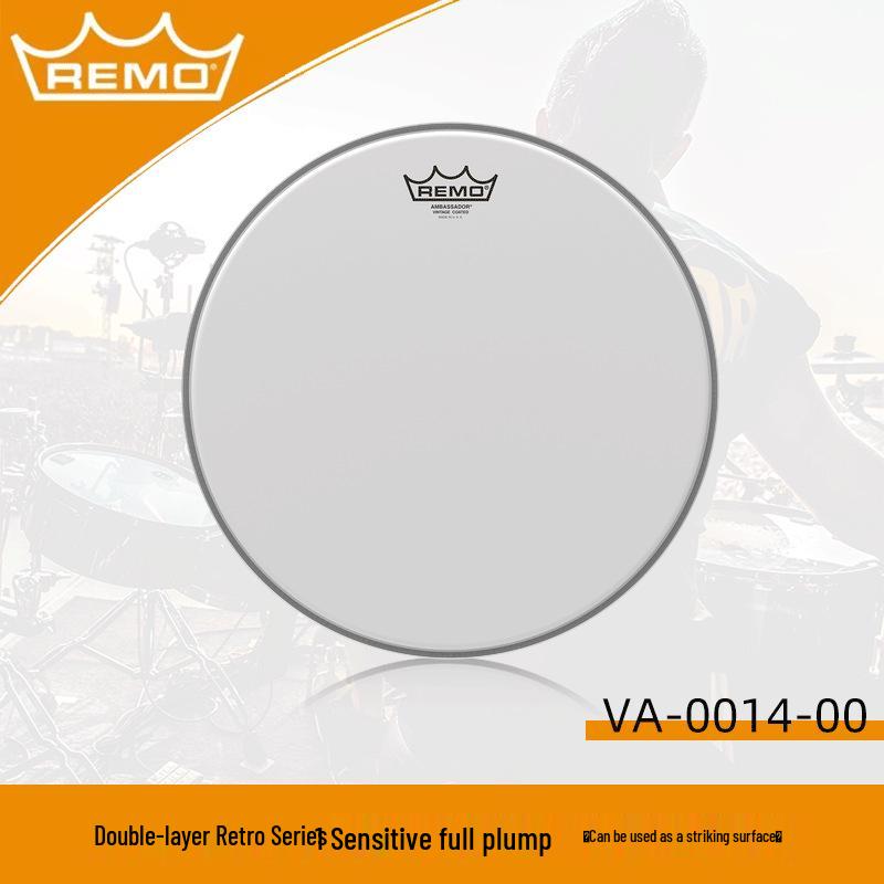 Allied Parts 14" REMO Sandblasted Swedish Drum Kit, Black and White Single Ply Resonance Drumhead