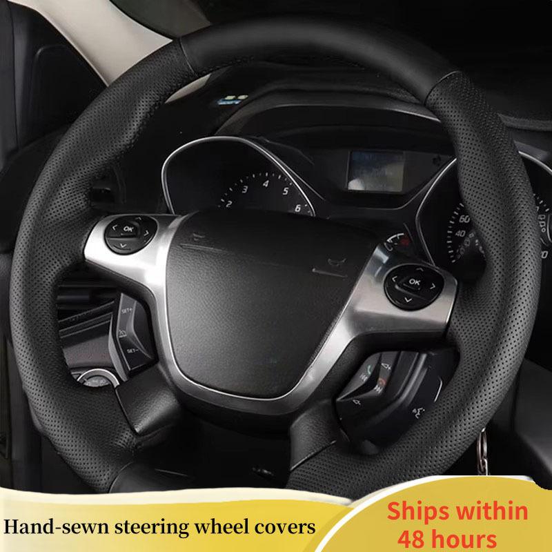 Car Steering Wheel Cover For Ford Focus 3 KUGA Escape 2012-2016 DIY Car Accessory ized Original Steering Wheel Braid