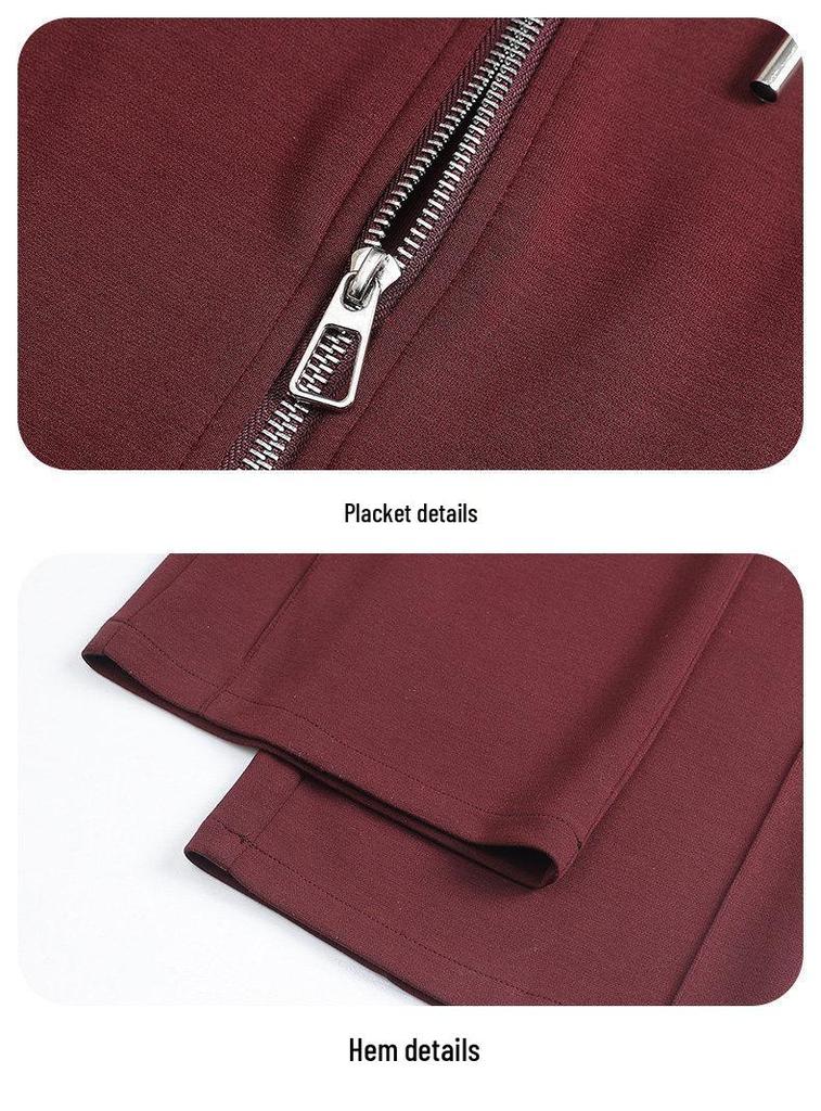 Mom's Spring 2026 Casual Two-Piece Sportswear: Stylish Jacket & Sweatshirt Set for Middle-Aged and Elderly Women