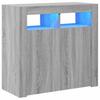 vidaXL Sideboard mit LED-Beleuchtung Grau Sonoma 80x35x75 cm