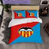 Valencia FC Themed Bedding 3Pcs Duvet Cover Set Decorative Bed Linen For Teen Room Home Decoration