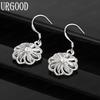 925 Sterling Silver Round Circle Drop Earring Fashion Charm Exquisite Jewelry