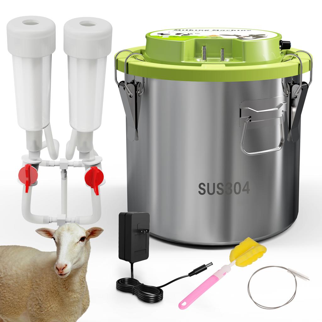 12L/16L Cow Sheep Electric Integrated Milking Machine 304Stainless Steel Rechargeable and Plug-in Milking Machine for Cattle