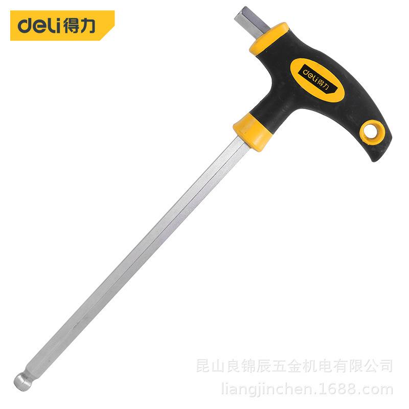 Deli Tools Rubber T-Handle Ball End Hex Key Screwdriver DL2271 DL2271 Matte T-Handle Ball End Hex 2.5mm