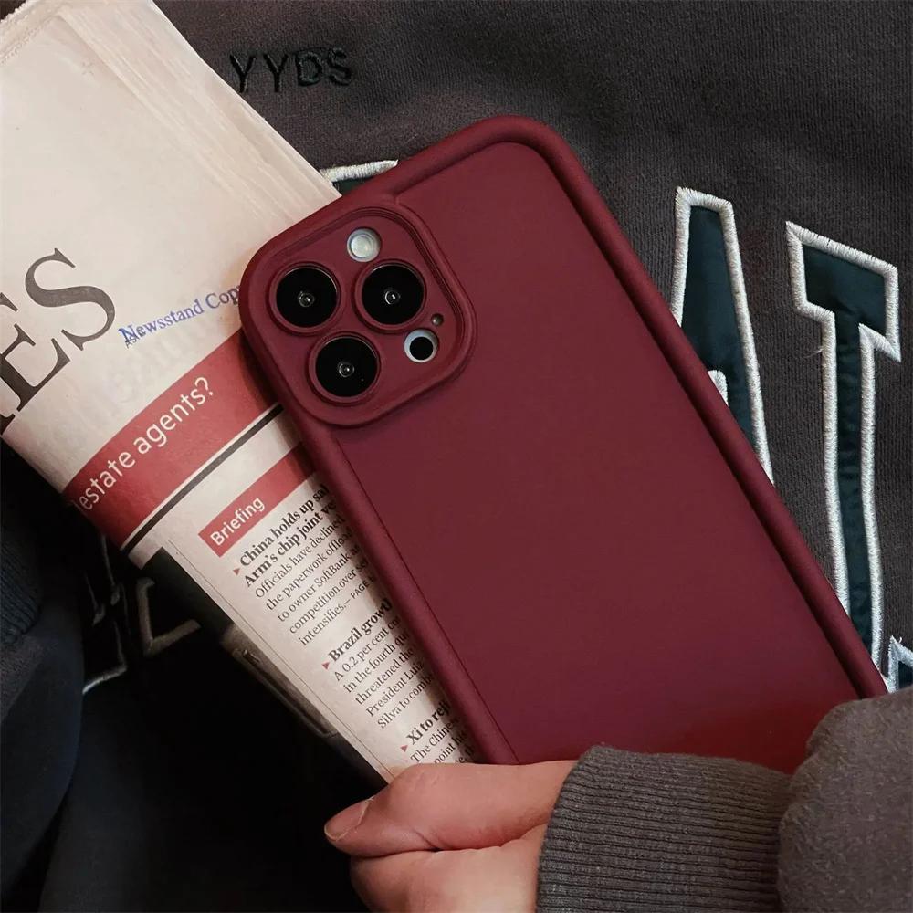 Camera Protection Color Soft Phone Case For iPhone 11 12 13 14 15 16 Pro Max Plus Mini iPhone 14 15 16 13 Shockproof Bumper Case