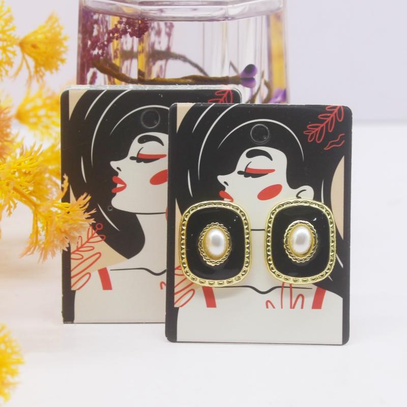 50pc 5x6.5cm Earrings Cards Paperboard Jewelry Newest Arrived Popular Display Cardboard Hot Sale Fashion Design Delicate  Cards
