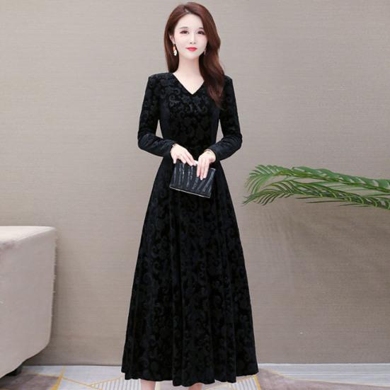 Dámské spodničky velké dámské šaty květinový vzor výstřih do V jarní elegantní dlouhé šaty na svatbu