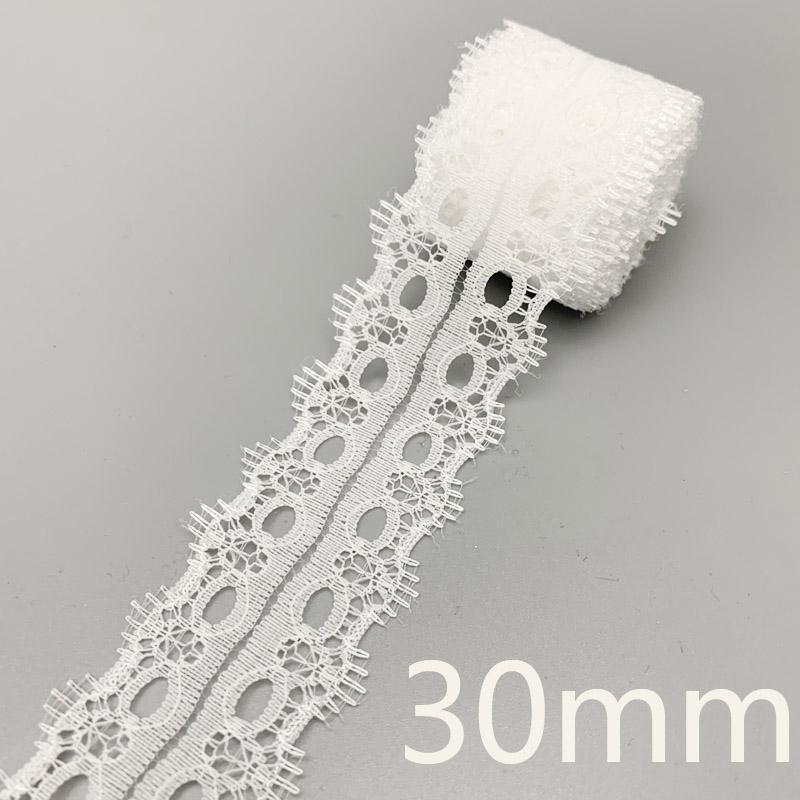 (5 Yards/roll) White Lace Fabric Webbing Decoration Love Gift Packing Material (20/25/30/35/40mm)