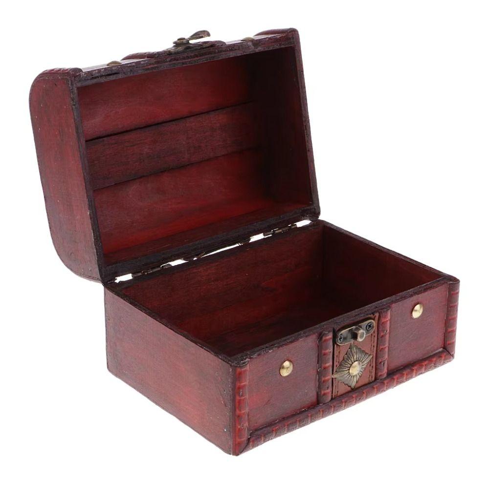 Vintage Jewelry Storage Box Decorative Jewelry Box Antique Treasure Chest  Storage Secret