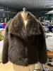 European and American style short artificial fur jacket women's imitation fox hair large lapel plush cardigan autumn and winter new fashion outside