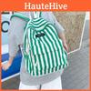 Pattern Fashionable Striped Student Canvas Backpack For Casual Use Daily