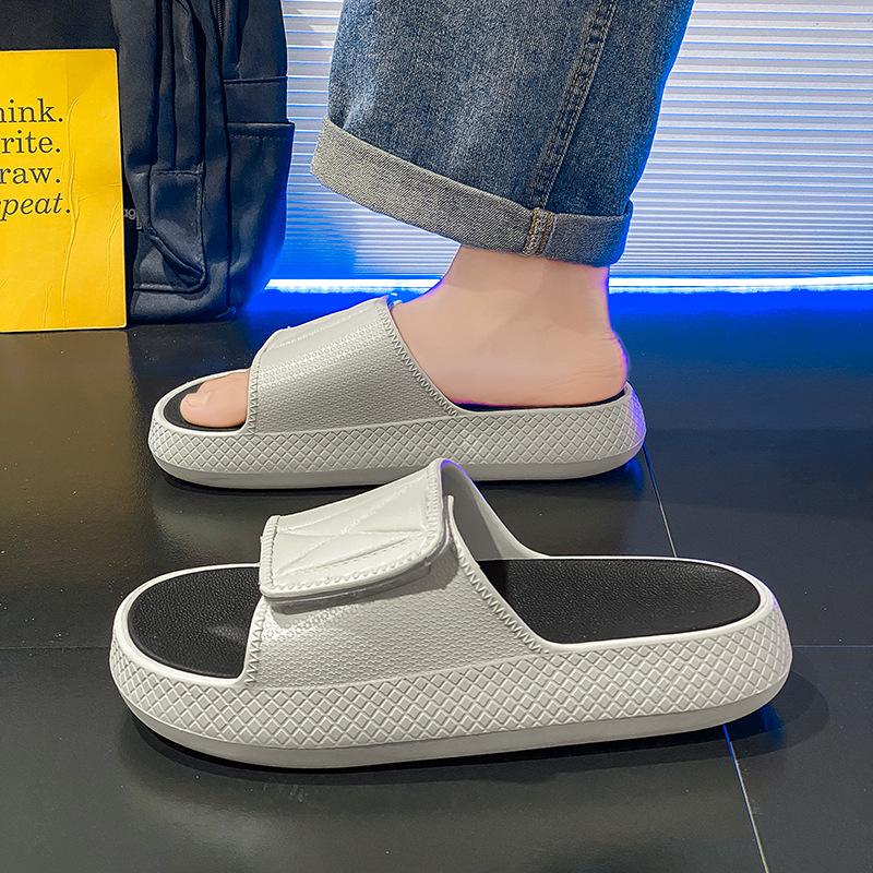 

Men s fashion casual one-word drag summer home outdoor beach non-slip slippers 39