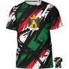 Fashion Palestine Flag National Emblem Pattern 3D Printed T-shirts Summer Trend  Short Sleeve Sports Football T-shirts Loose Breathable Tops