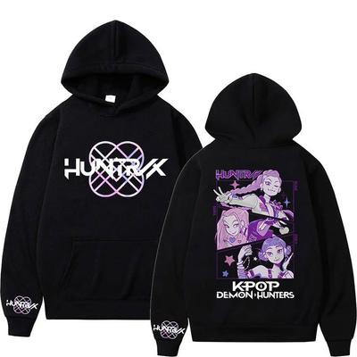2025 K-pop Demon Hunters Graphic Hoody Men Women Fashion Gothic Pullover Sweatshirts Casual Loose Long Sleeve Fleece Hoodies