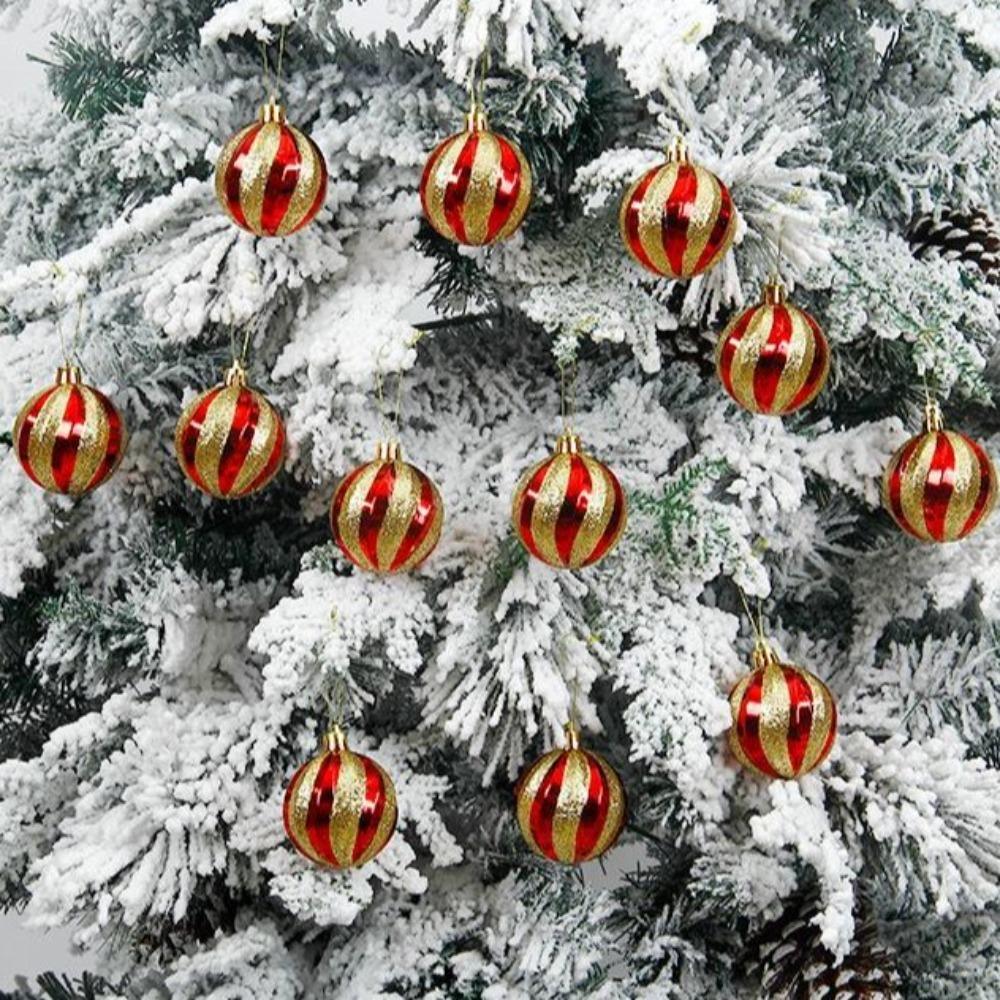 6Pcs/Set Gift Xmas Tree Decoration 6cm Christmas Spheres Pendant Party Decoration