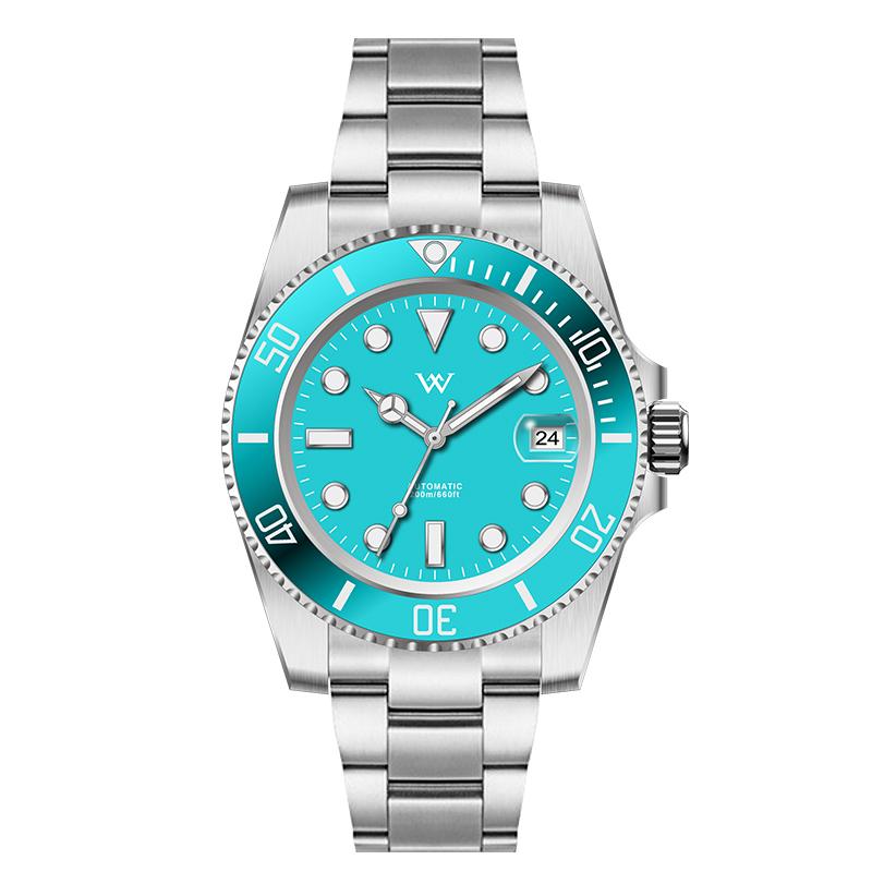 WM Watch Automatic Mechanical Men Watches NH35 Sapphire Four Colors Casual 200M Water Resistant Man Welly Merck Watch WM229