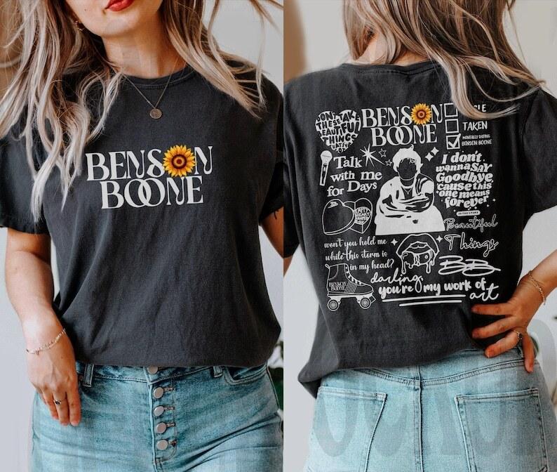 Vintage Benson Boone  Shirt, America Heart Tour Shirt, Concert Tour Fan Tee Unisex T-Shirt XXL