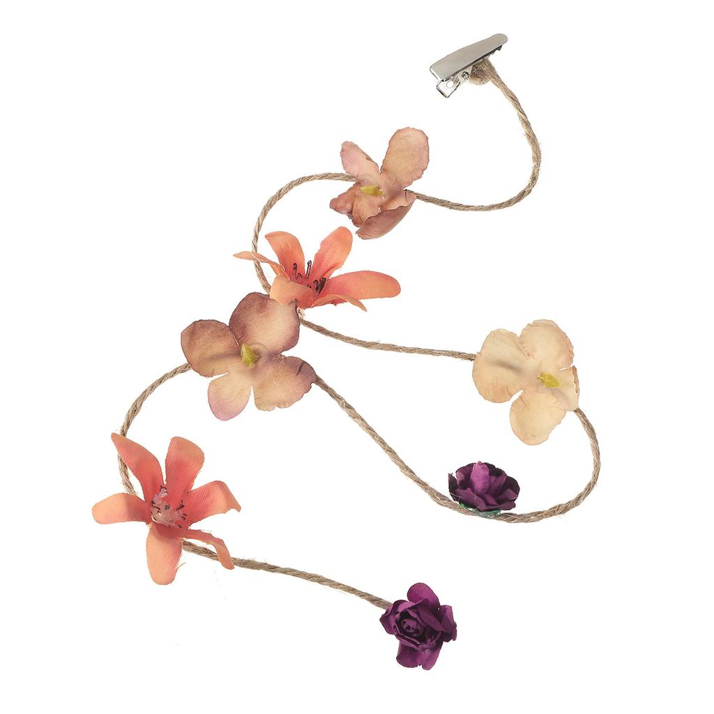 Simulated Flower Branches Flower Garlands Hairbands Girl Braids Hair Accessories Bridal Photography Props Holiday Headwear