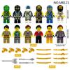 M8091 M8093 M8121 Mirage Assembled Building Block Figurine Toy Ninja With Weapon Bag