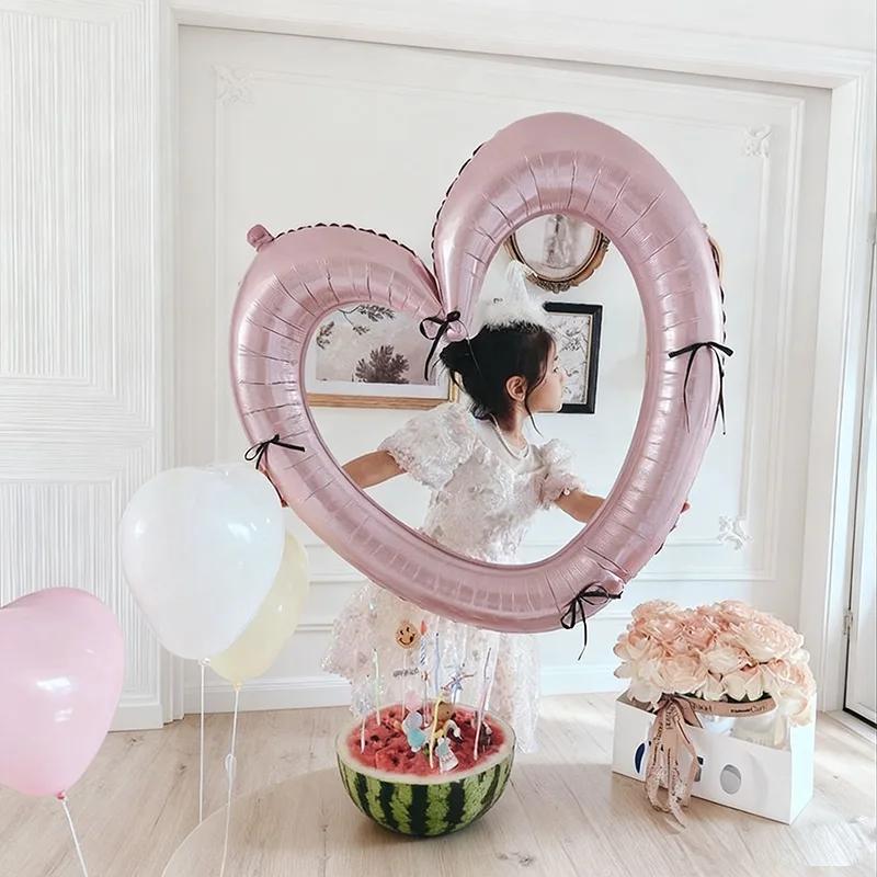 Hollow Out Love Heart Balloon Birthday Party Decoration Photo Props Love Ballons Baby Shower Wedding Party Gifts Party Balloon