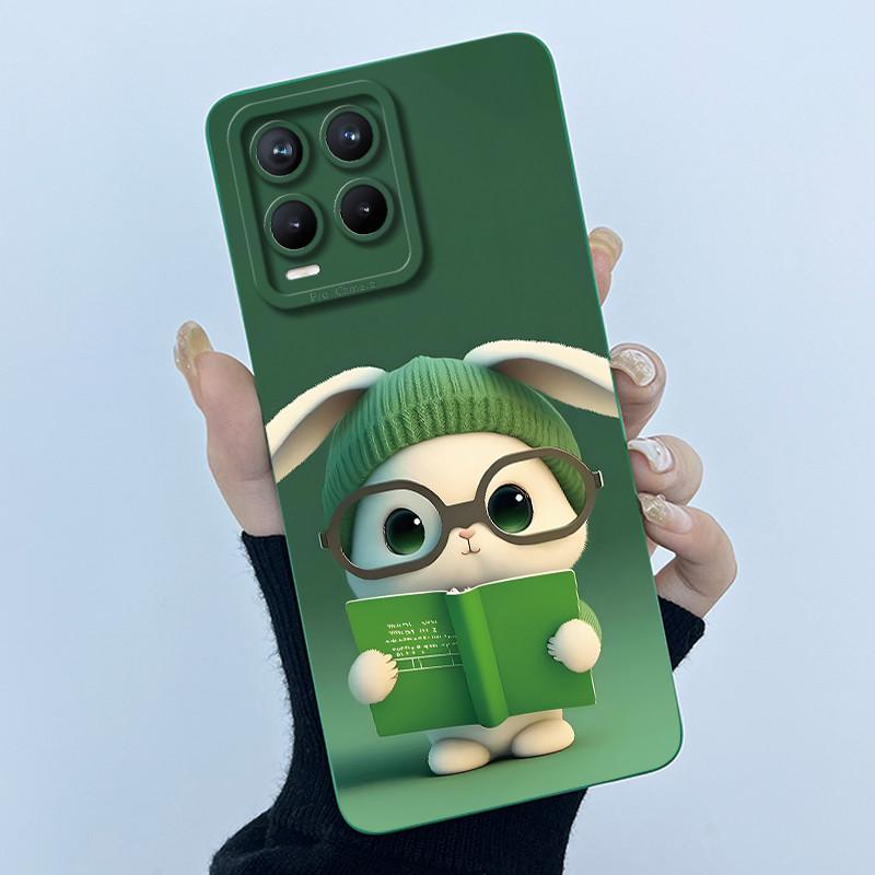 Phone Case For Realme 8 Pro 8i 8S 4G 5G Case Lovely Cartoon Flower Liquid Silicone Soft Shockproof Back Cover For Realme8 Bumper