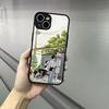Anime Wind Breaker Sakura Phone Case For Iphone 17 16 15 14 13 12 Pro Max Xr Air Plus Skin Feel Black Hard Shell Cover