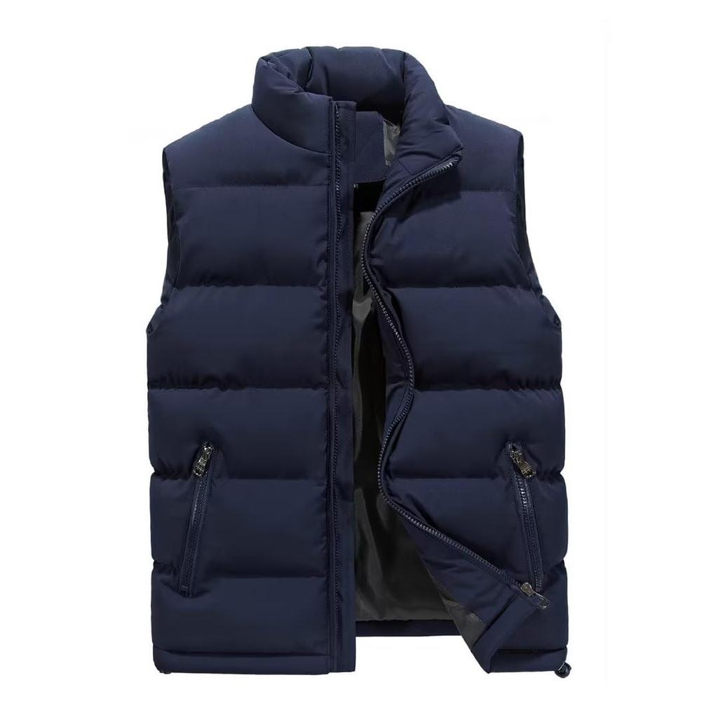 inotenka Down Padded Vest with Plus Sleeveless Cold Weather Warm for and Winter Men's Vest, Stand-Up Collar, Size, Outdoor, Jacket, Protection,