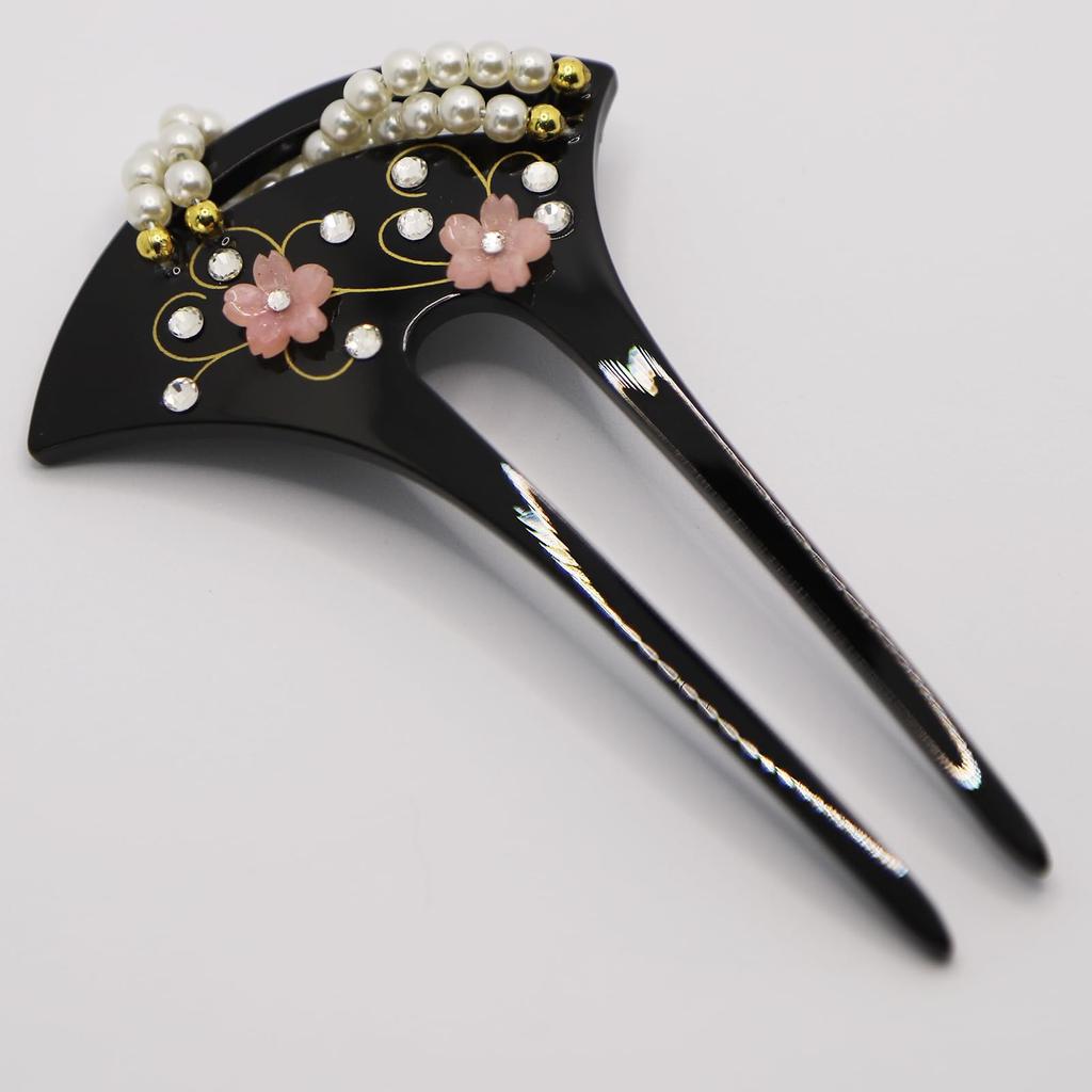 Trommelstock Haarfächer im japanischen Stil, doppelte Graduierung. Neuer Spezialkoffer inklusive Kirschblüte [TOuWA] Kanzashi, Typ, Ornament, Typ, Halter, Kimono,