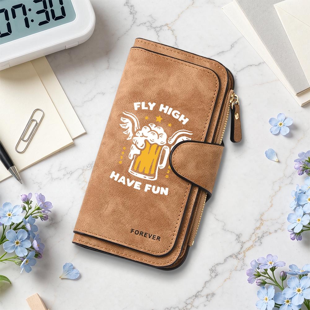 Fashion Printed Long Wallet Multi Slot Casual Portable Purse for Daily Use