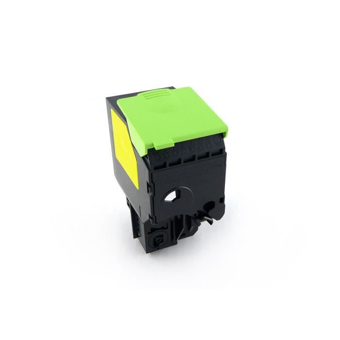 Green2Print - Toner jaune - Lexmark CX310N CX310DN - Rendement 2000 pages - Technologie d'impression Laser