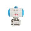 Pneumatic Stainless Steel 3-Piece Female Threaded Ball Valve Q611F-16P, High Platform