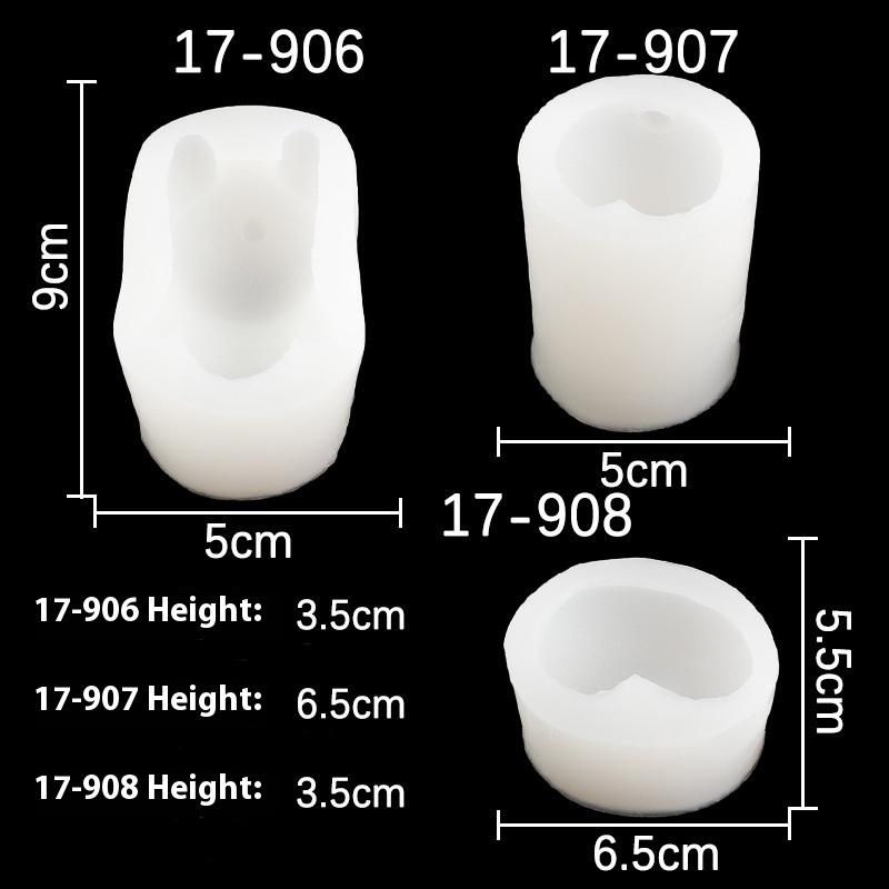 1 Piece Bear Silicone Candle Molds Mini 3D Polar Bear Candle Mold Cake Decoration DIY Handmade Fondant Clay Chocolate Mold