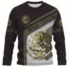Mexico Eagle flag 3D Print Men Long Sleeve T Shirt Fashion Comfortable  T-shirt Casual O-neck Pullover Autumn Loose Men's Tops