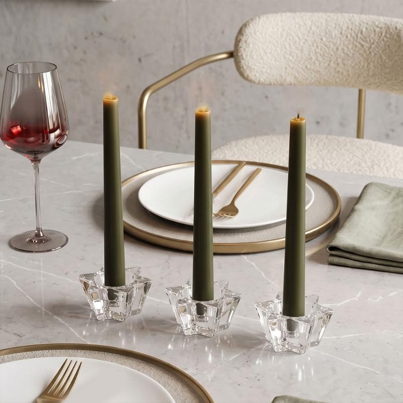 Tealight Candle Holders Candlestick Clear Glass Candle Stand Small Glass Votive Candle Holders with Textured for Shelf Use and Home Room Accent Use