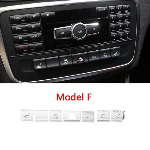 Car Interior Sticker Multimedia CD Button Decoration Suitable for Mercedes Benz GLA X156 CLA C117 A B Class W176 W246