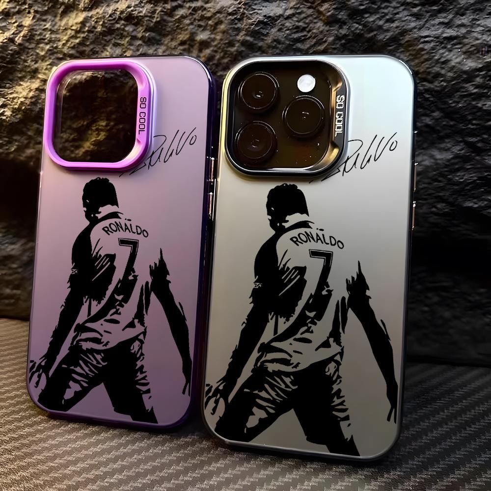 Football Star Cristiano Ronaldo Phone Cases for Apple iPhone 16 15 14 Plus Case 11 12 13 Pro Max XR XS X 7 8 Shockproof Cover