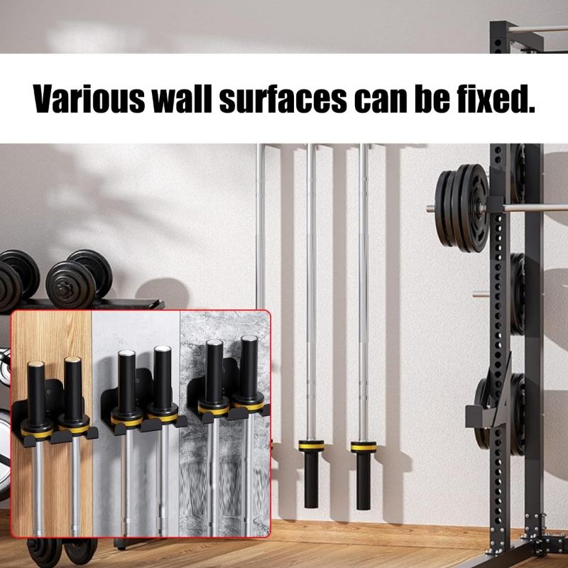 Heavy Duty Efficient Vertical Barbell Holder Stand For Garage Gym Space Saving Equipment Organizers Tidy Workout Spaces