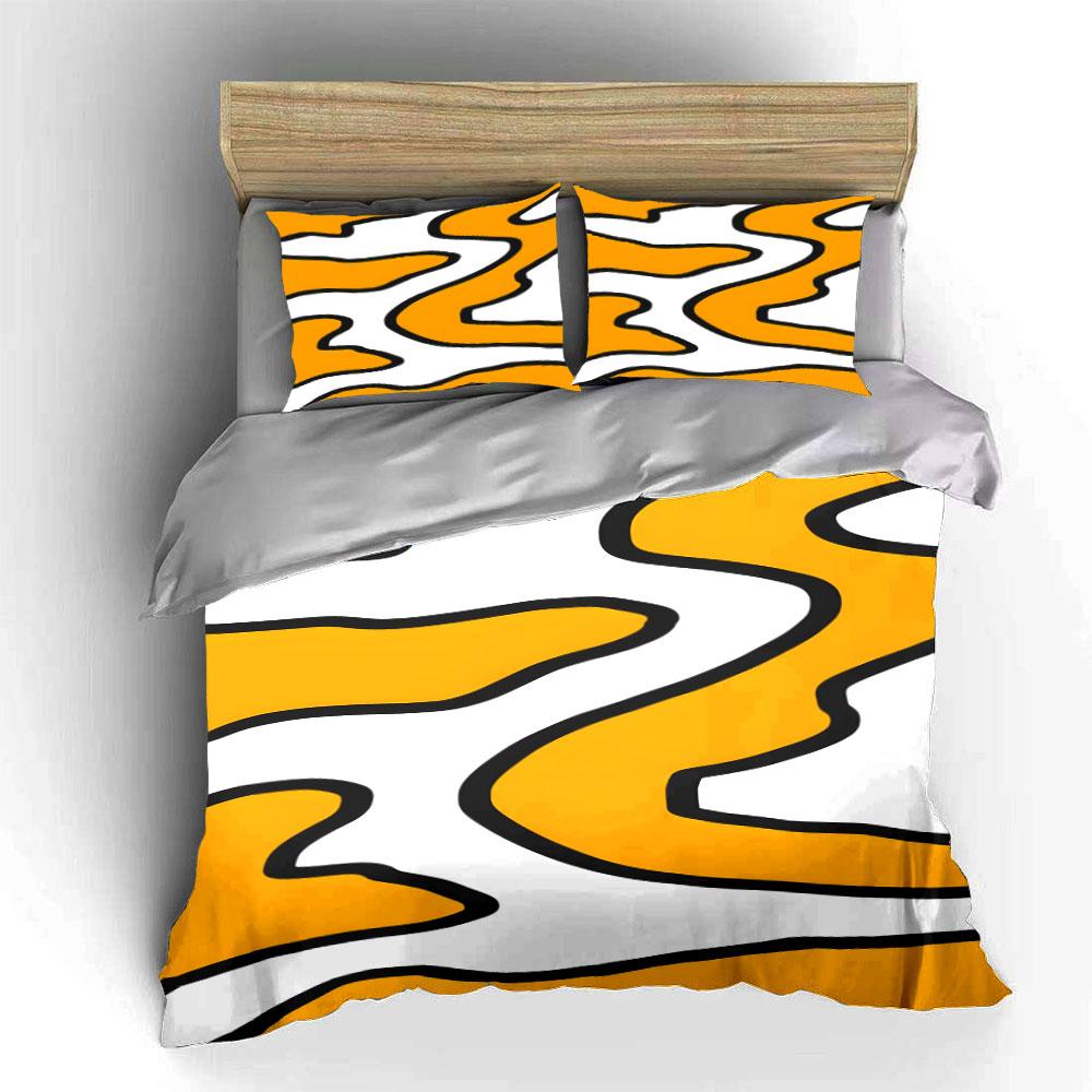 Abstract black wavy lines. Bedding sets Duvet cover sets Duvet covers Pillowcases(1*Duvet Cover 2*Pillowcases without duvet insert)