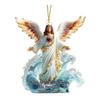 Angel Christmas Ornaments for Tree Religious Holy Family Hanging Ornaments Acrylic Jesus Angel Pendant for Holiday Home Decor