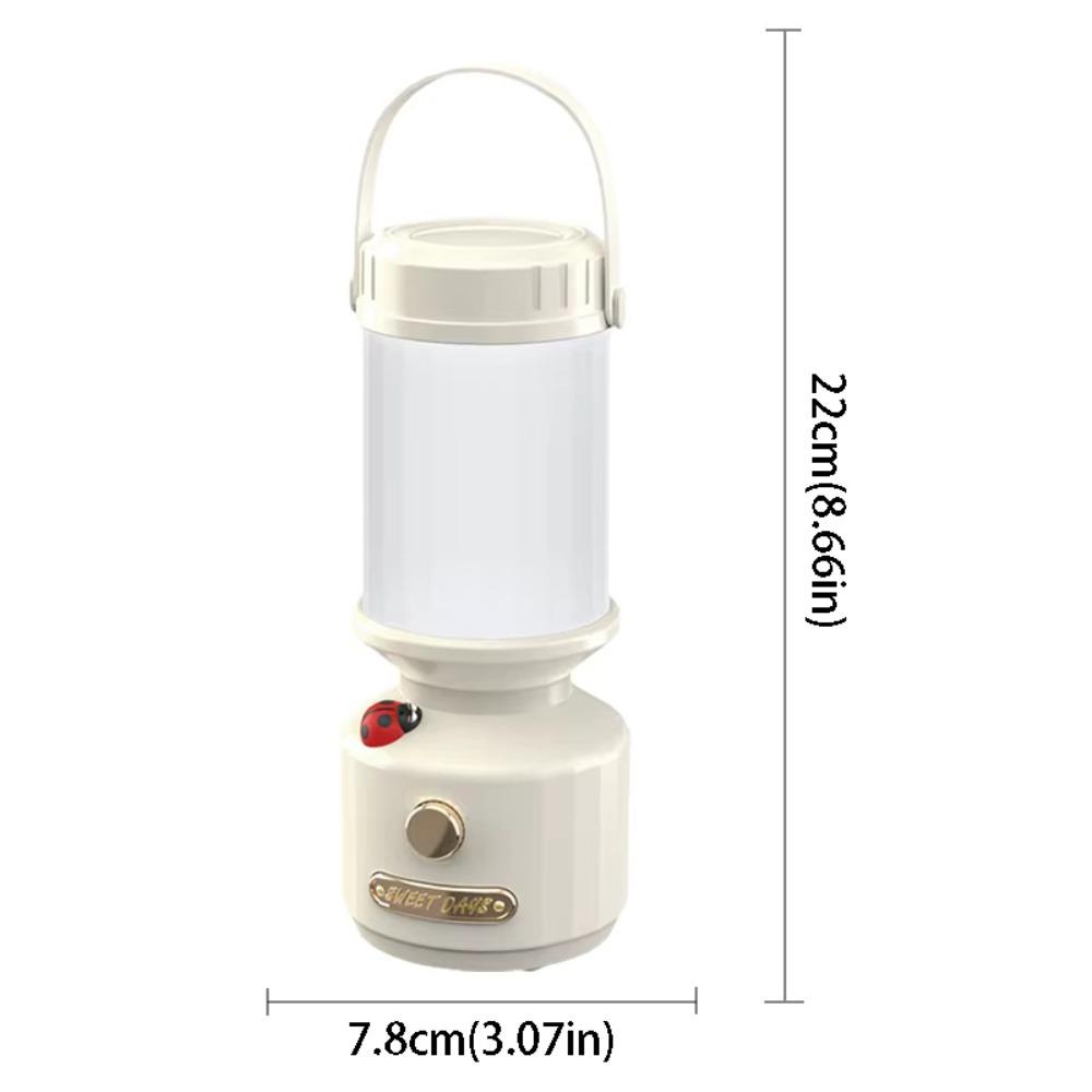 3 Color Stepless Dimming LED Camping Lamp Rechargeable Battery LED Technology Rechargeable Light Hanging Function