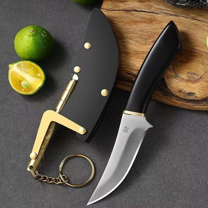 Stainless Steel Fruit Knife Meat Cleaver Cutting Knife Pocket Knife Beef and Lamb Meat Knives Butcher Knife with Knife Sheath