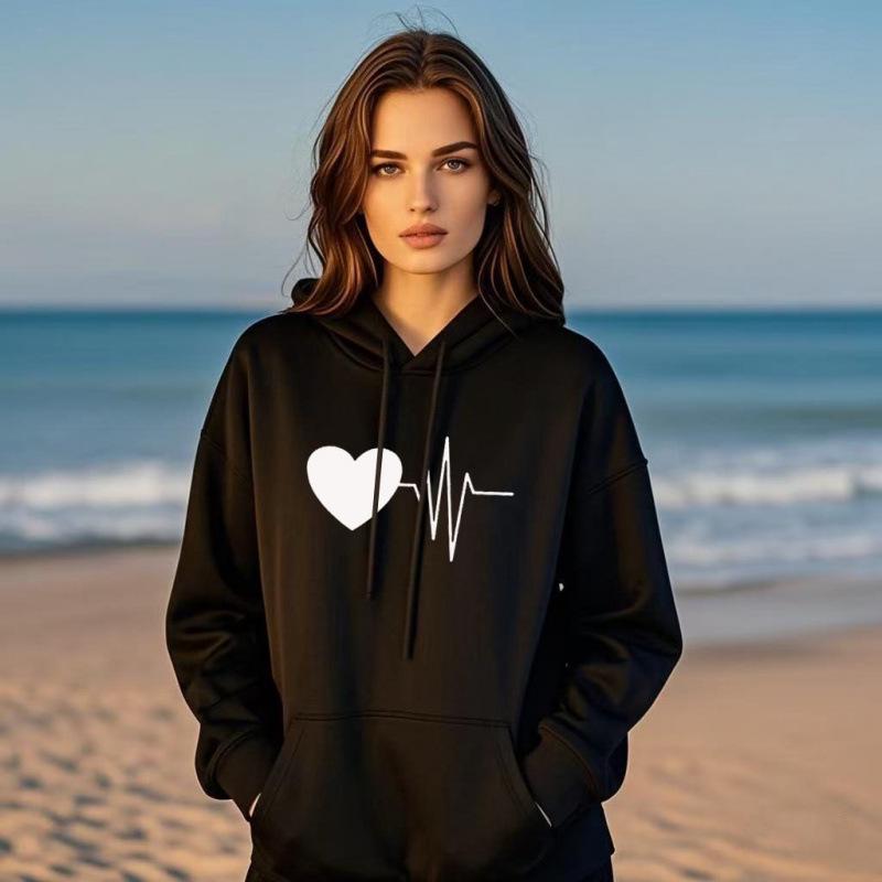 Unisex American Style Printed Hoodie - Casual Spring & Autumn Pullover Sweatshirt
