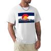 Pikes Peak Colorado Flag Tshirt Holiday Party Tshirt For Men