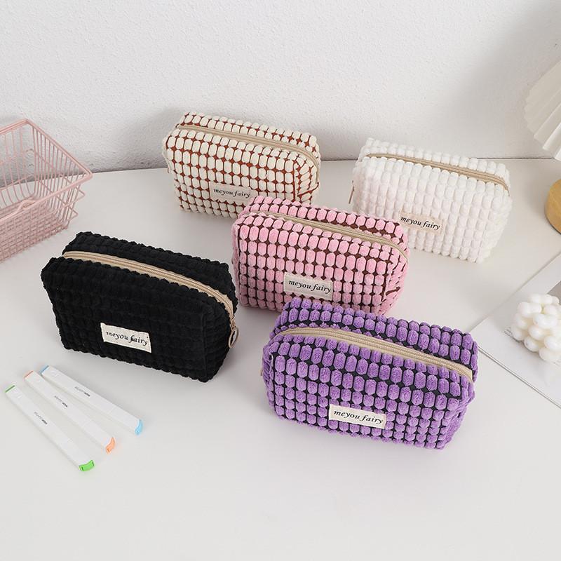 French Garden Makeup Bag With Polyester Material For Girls Travel And Storage