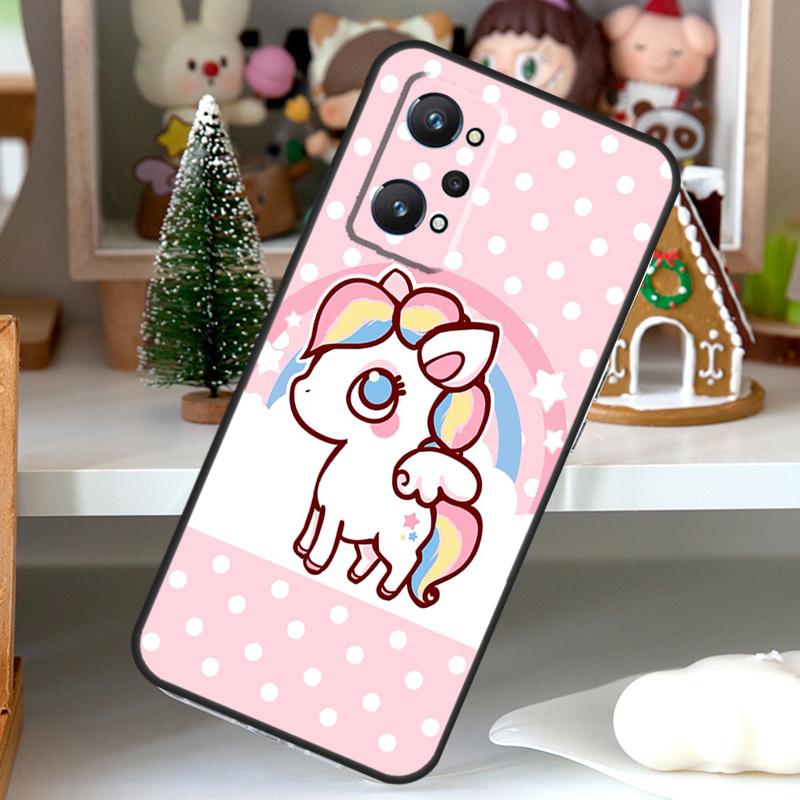 Cute Rainbow Unicorn For OPPO Realme C55 C35 C33 C31 C30 C25 C21Y C11 GT Neo 5 3T 2T Realme 10 9 11 Pro Plus Case