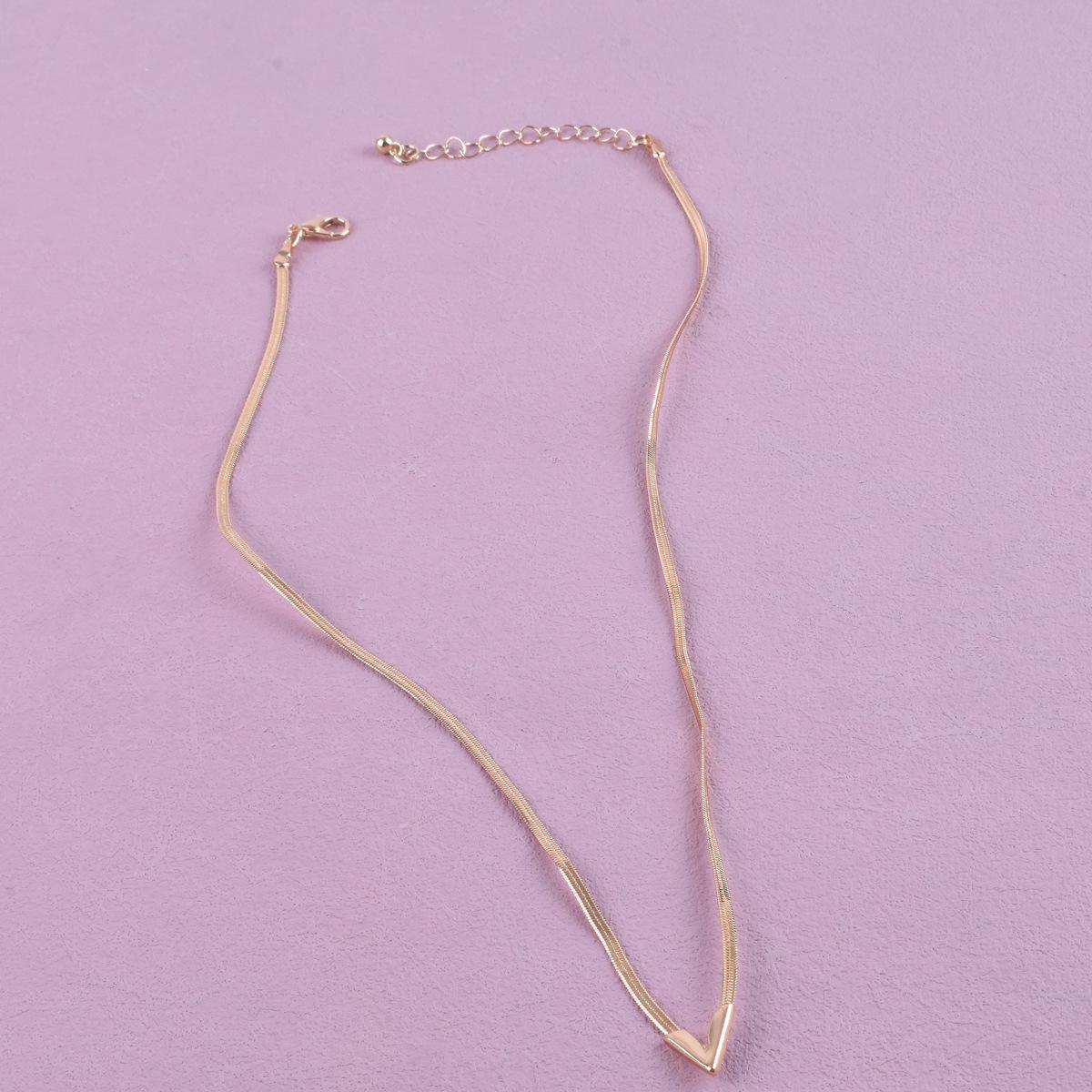 V-shaped Snake Bone Chain Men s Necklace - Hip-hop Style, High-end Feel золотой