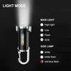 Portable Keychain Multi-Function Rechargeable Emergency Flashlight for Outdoor Mini Flashlight for Outdoor Camping Hiking Light