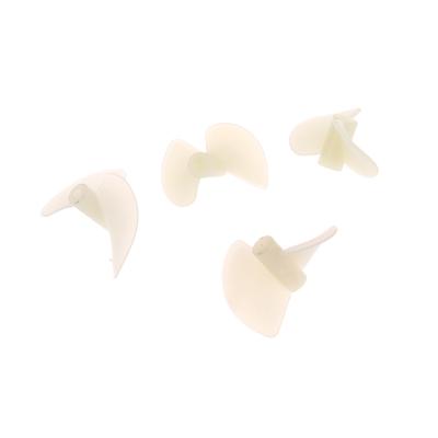 2 pares D22mm/26mm Cw/Ccw parafuso de hélice de nylon elétrico faça você mesmo hélices de duas folhas brancas para modelos de barcos Rc eixo de 2 mm